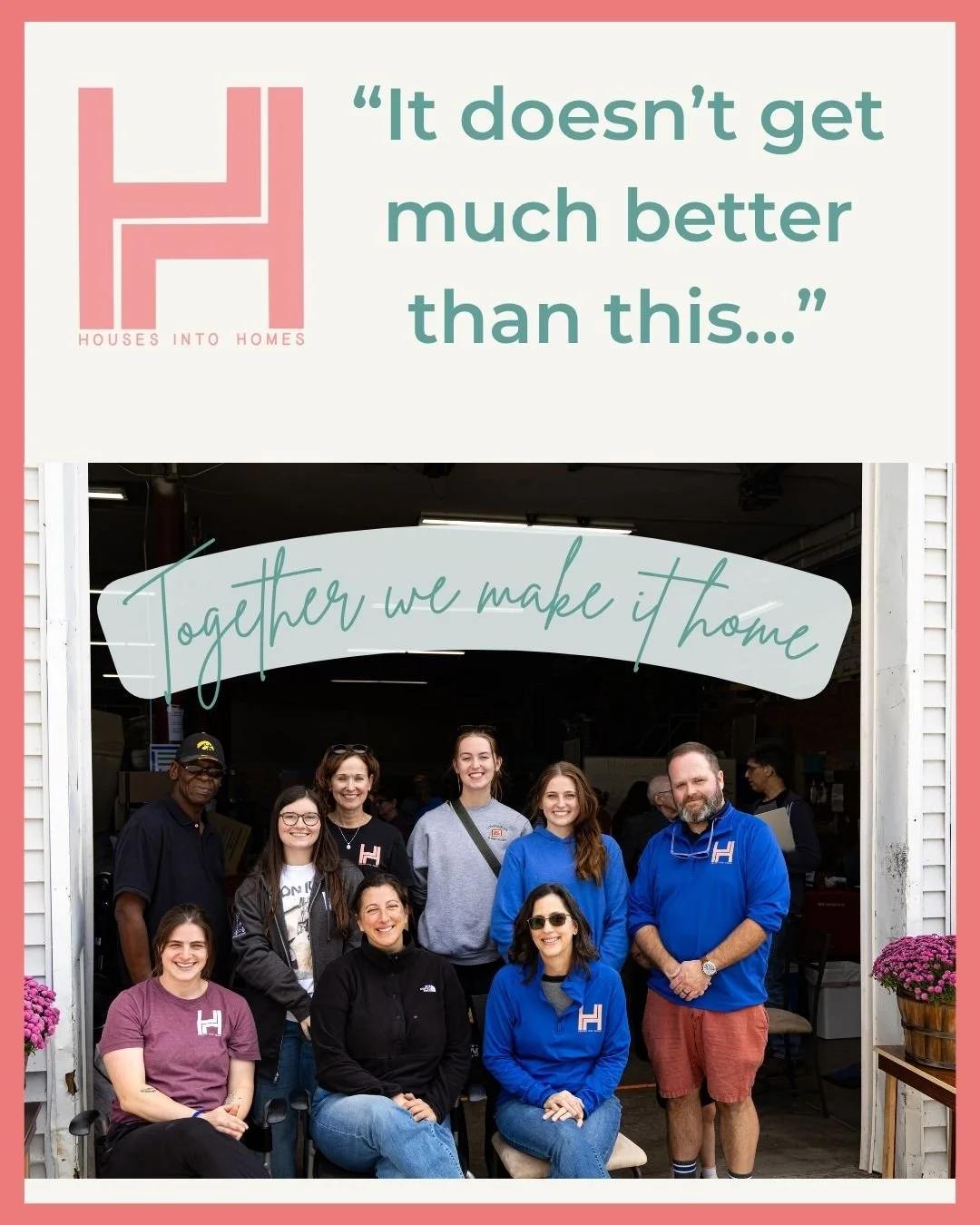Fundraising Campaign Update: Good News all around.

During our campaign and at our Home Sweet Home Happy Hour event, we raised enough funds for 114 households!

Not only that: over 30 different donors dropped off gently used or new items to help us B