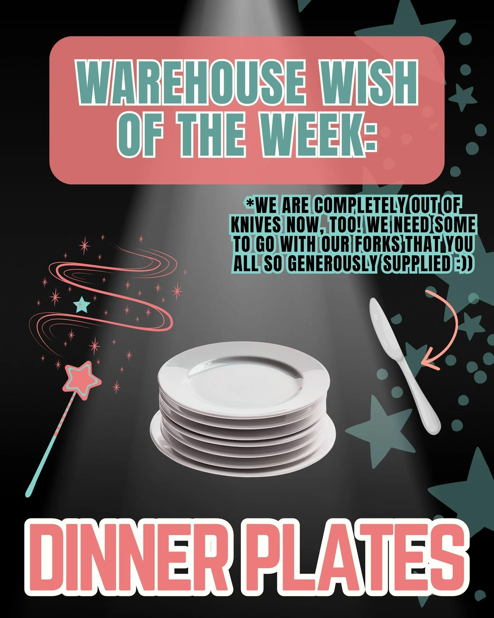 HiH's Weekly Warehouse Wish!

If you're subscribed to our newsletter or if you're an active follower of our social media, you might have noticed that our list of most needed items is always in flux. Sometimes we're overflowing with lamps and pillows 