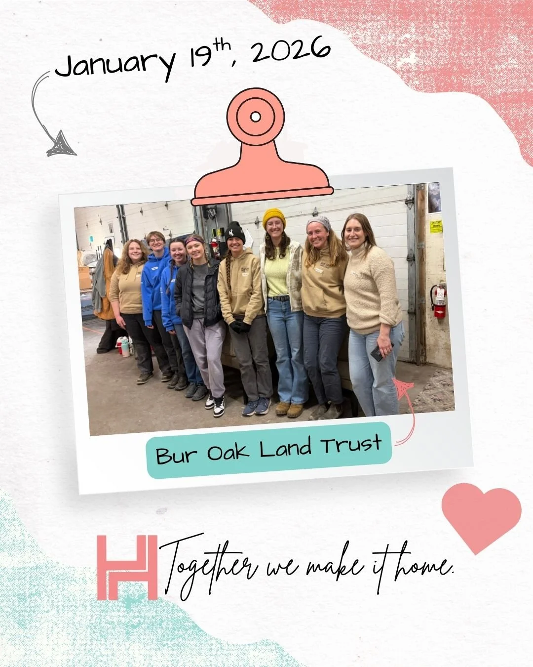 Thank you to this group from @buroaklandtrust for joining us on Dr. Martin Luther King Jr. Day! They were originally scheduled for deliveries, but thanks to the weather, jumped right into warehouse projects&mdash;and did it all with big smiles!

Toge
