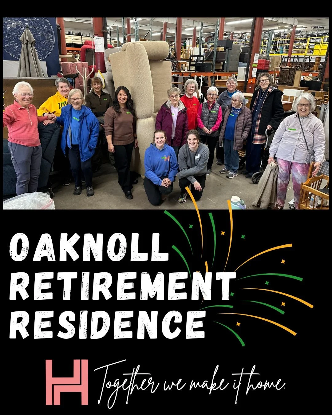 Shoutout to our awesome Leprechaun's (Oaknollers!) for all their hard work during March Impact Hour! This group sorted toys, bundled kitchen items, cleaned furniture, put together cleaning supplies, and so much more! 

We can get a lot done in just a