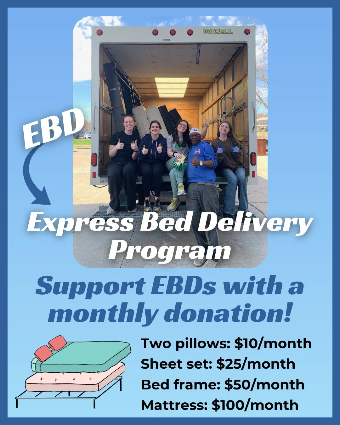 "We have a sleep schedule now and we maintain it. [My son] now goes to bed on time, the new bed helps him get a better night sleep so he can be well rested for school in the morning. I was grateful to have the opportunity to work with you guys, 