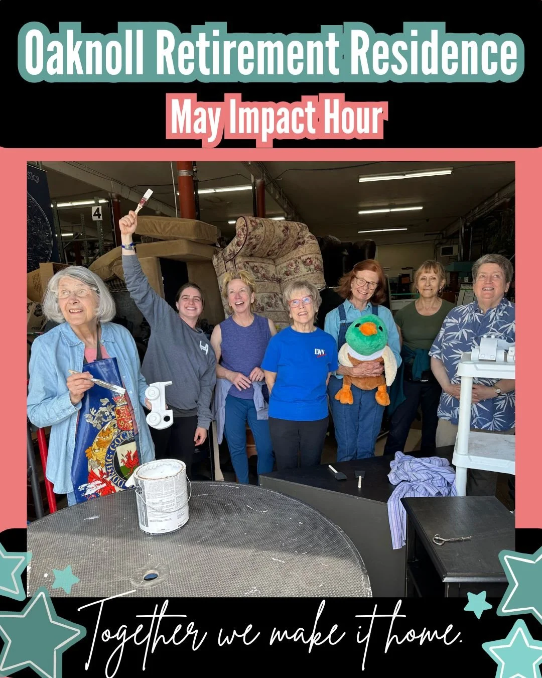 Our monthly volunteers from Oaknoll joined us on a beautiful day to help out with some much-needed warehouse projects!

Together we make it home.

@oaknollretirement