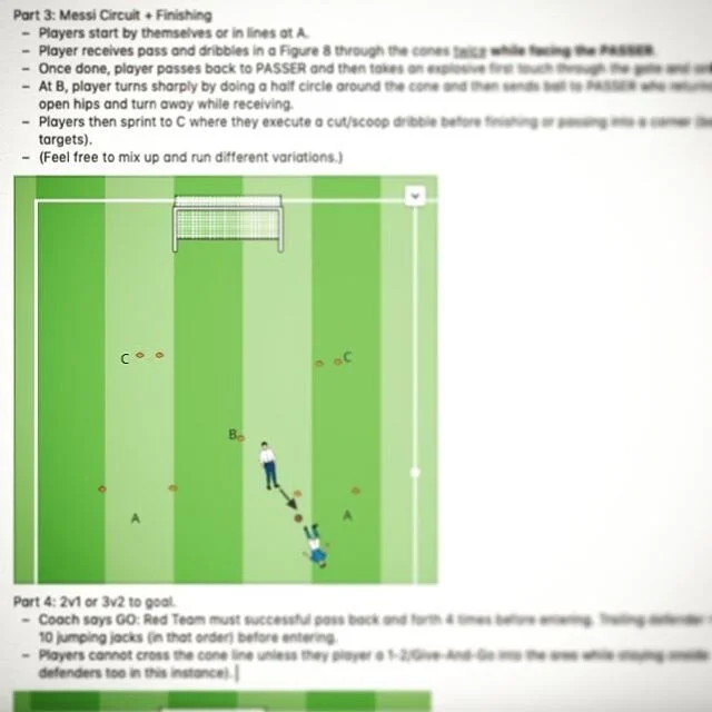 Got inspired by some Messi highlights so I wrote a training session to teach players how to move and play like him. Who would want to participate in this!? It can be done in a small group or in a 1-on-1 setting. #LevelUp #SoccerTraining #SkillsTraini