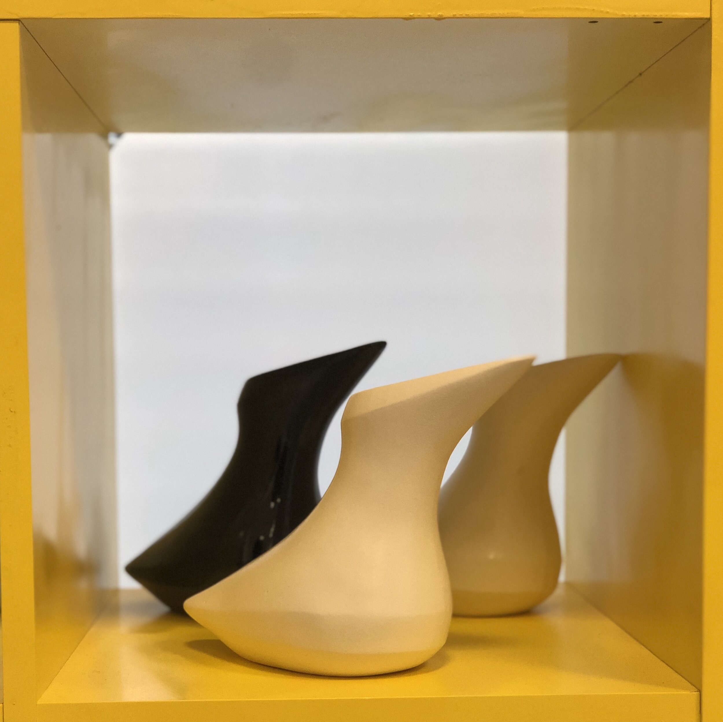   Kickie Chudikova    Ducks in a Row , 2018  Slip cast porcelain ceramic 