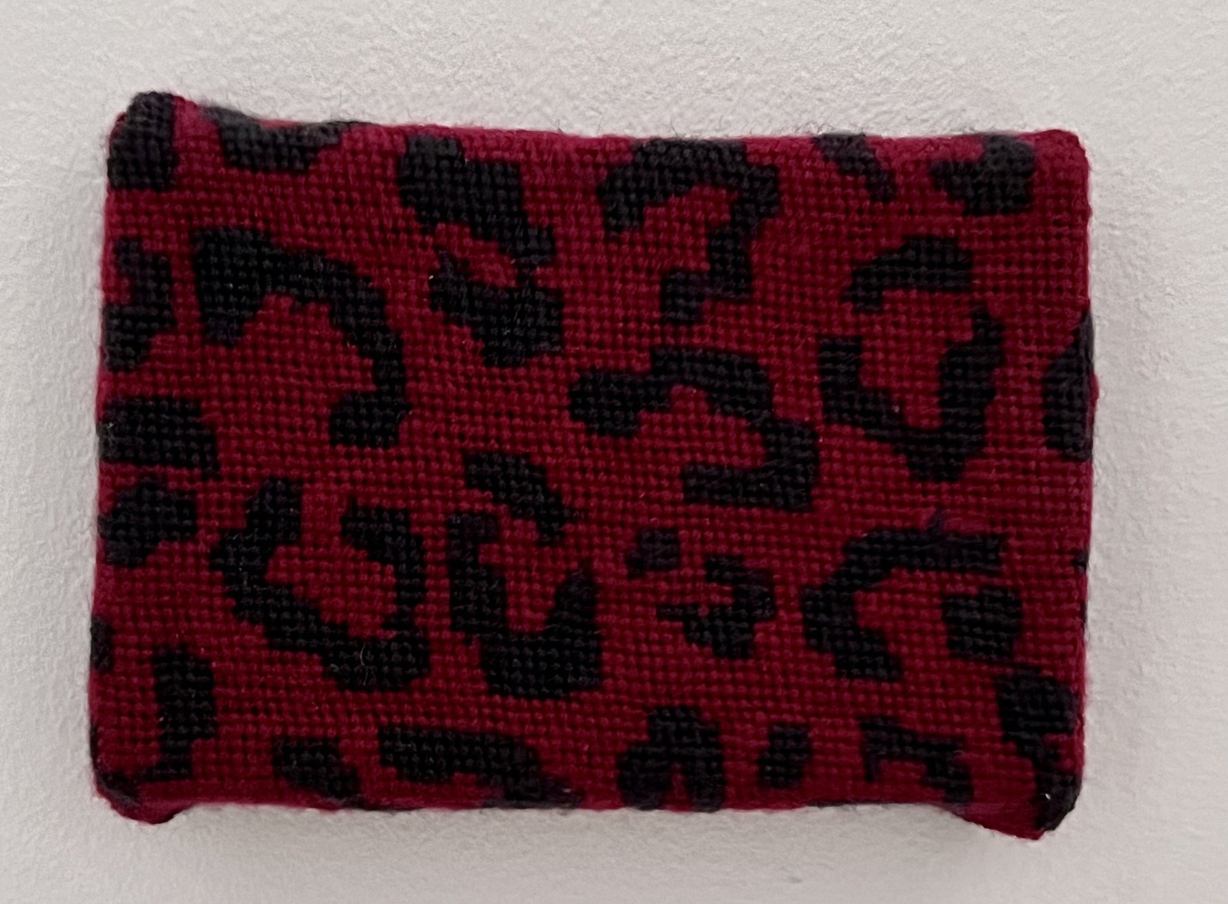   Magnus Peterson Horner    Red Cheetah,  2022  Needlepoint  4 x 6 inches 