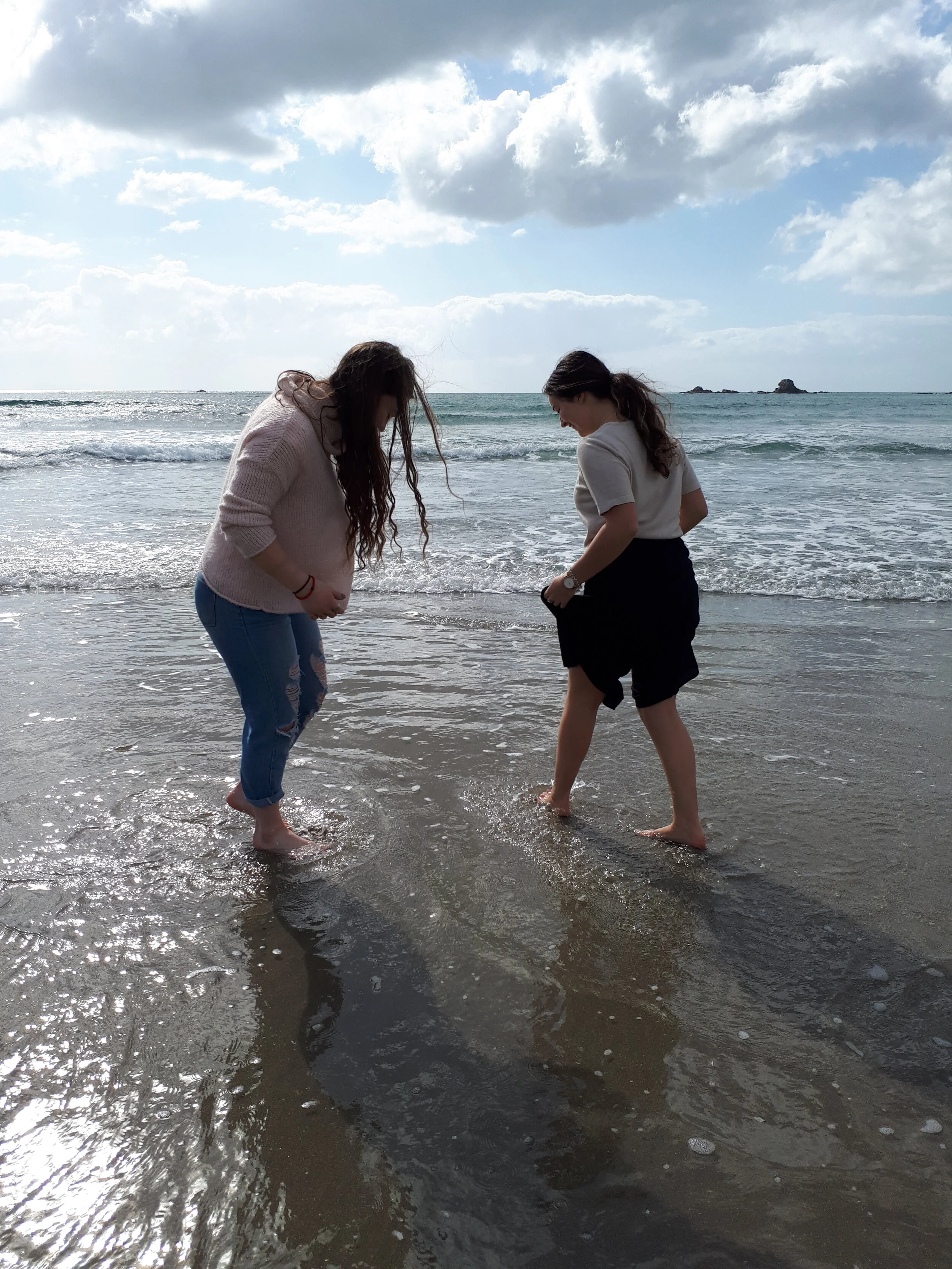 It can be helpful to get outside and get moving when you’re working through some difficult feelings. Take slow, deep breaths, laugh with someone you love, and focus on the things around you.