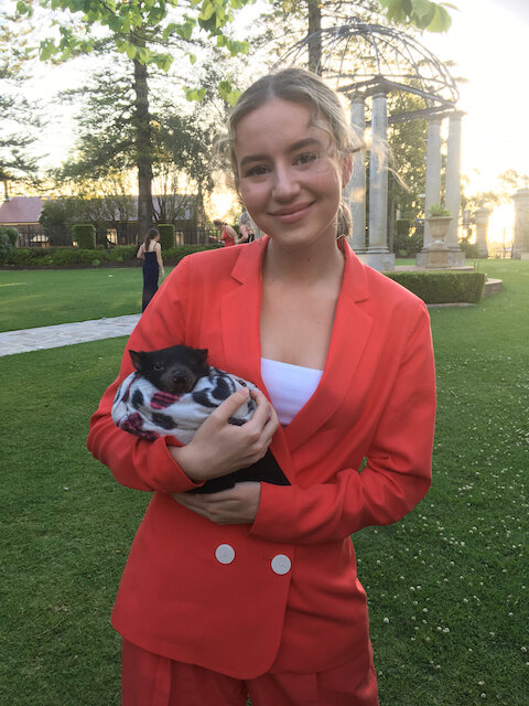 Sophia and a Tasmanian Devil