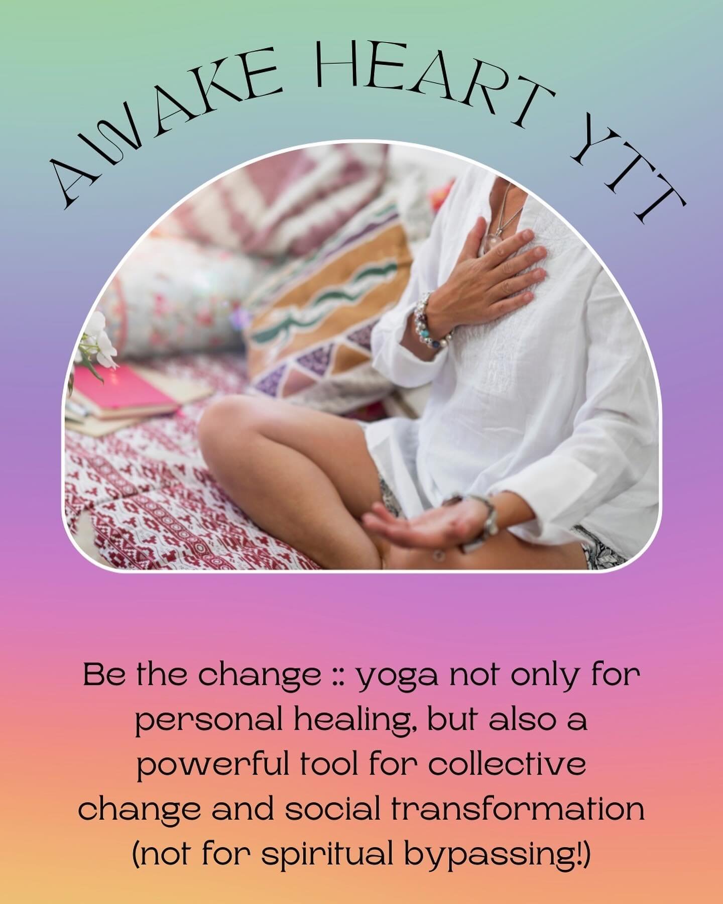 Starts this Thursday night! Join the love.🪷 
200 hour training ~ 1 spot left ‼️
&bull;&bull;&bull;&bull; 4 day foundations training (first weekend only) ~ 2 spots left
@breathandoneness

Awake Heart / Roots grads: drop a word or two of what this tra
