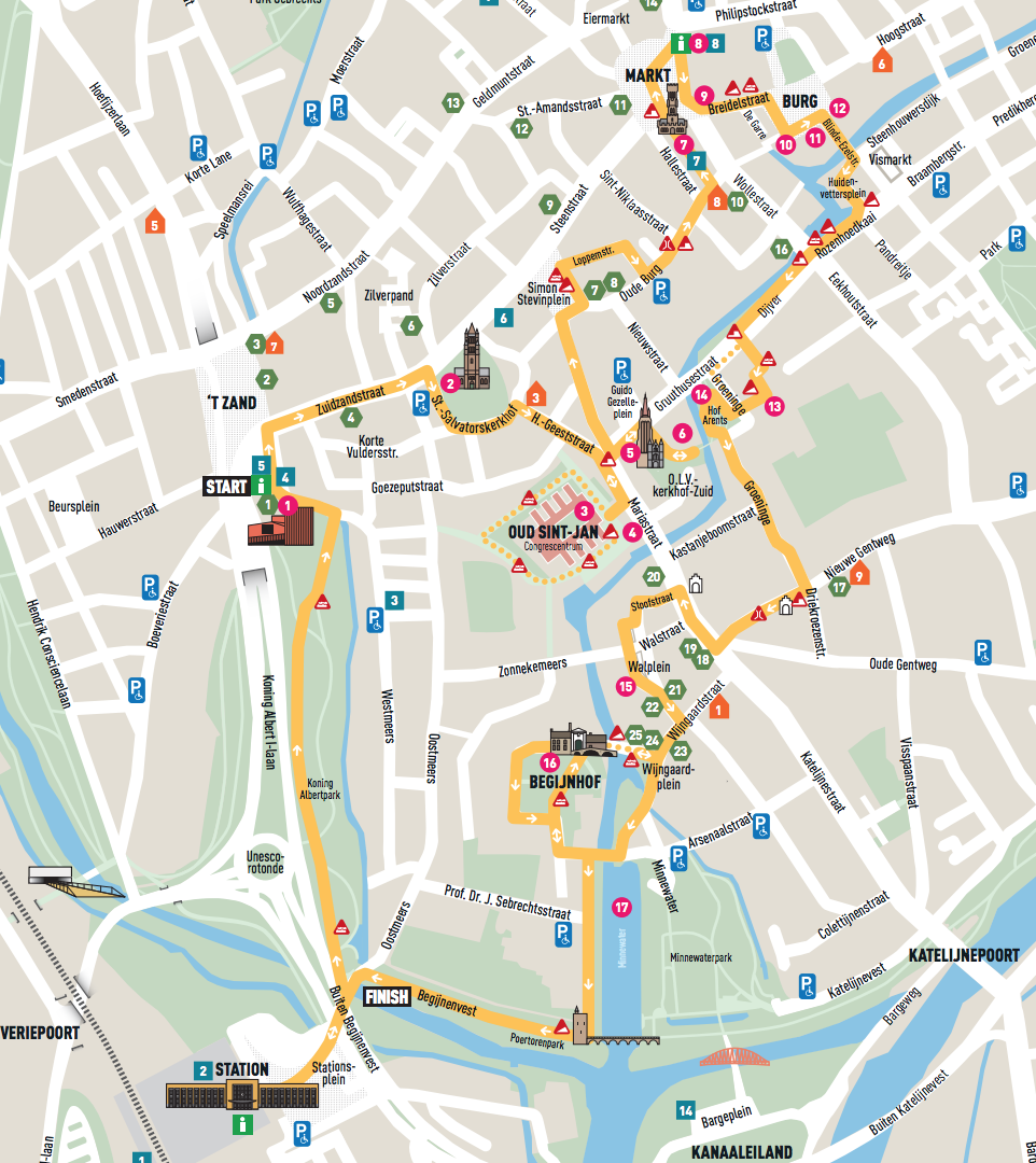 bruges tourist attractions map