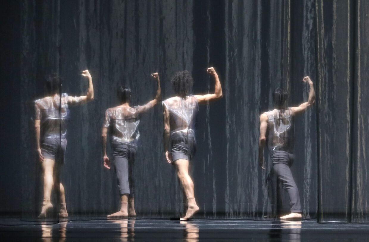  Manoeuvre. Dutch National Ballet, with Rafael Valdez, Dingkai Bai, Sho Yamada, Timothy van Poucke. Photo Hans Gerritsen 
