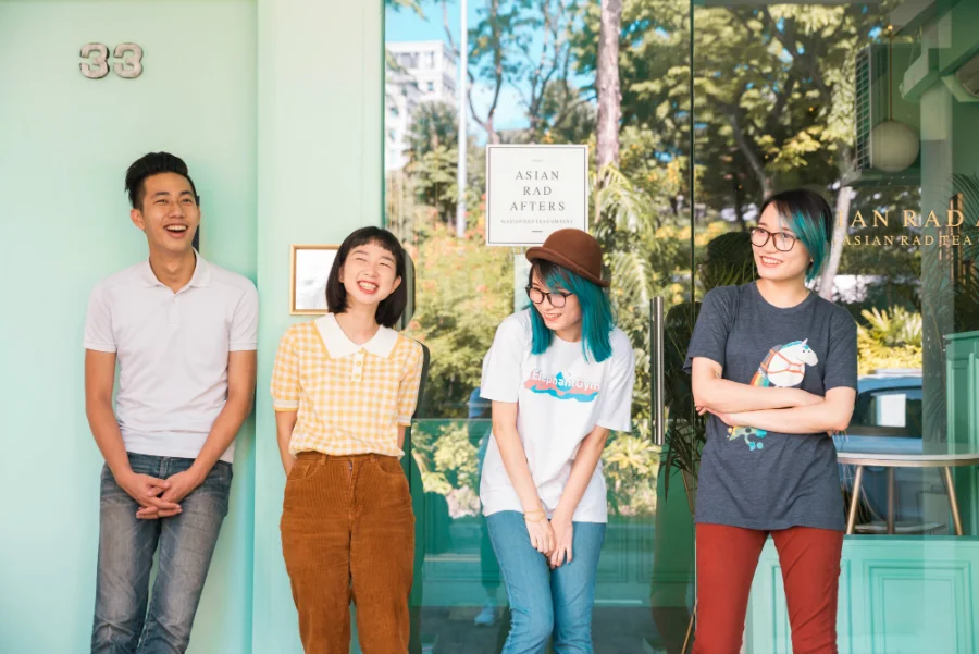 cues comprise Rex, Hui Jun, and twin sisters Germaine and Gina (Credit: Syukri / Courtesy of The Esplanade)