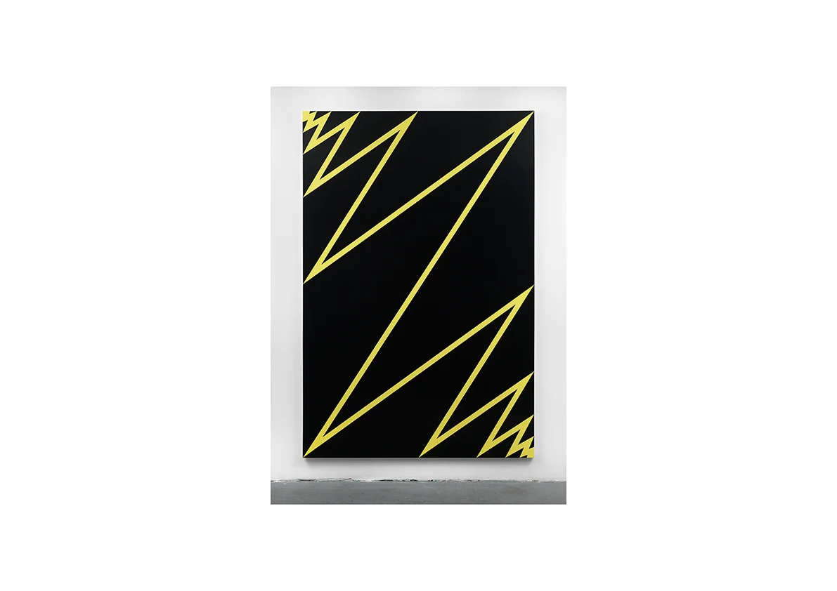 Lightning, 2009 Lackspray auf Baumwollstoff 270 x 180 cm