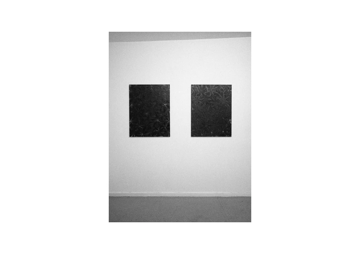 Teerror I-II, 2003 Teer auf Sperrholz je 90 x 70 cm