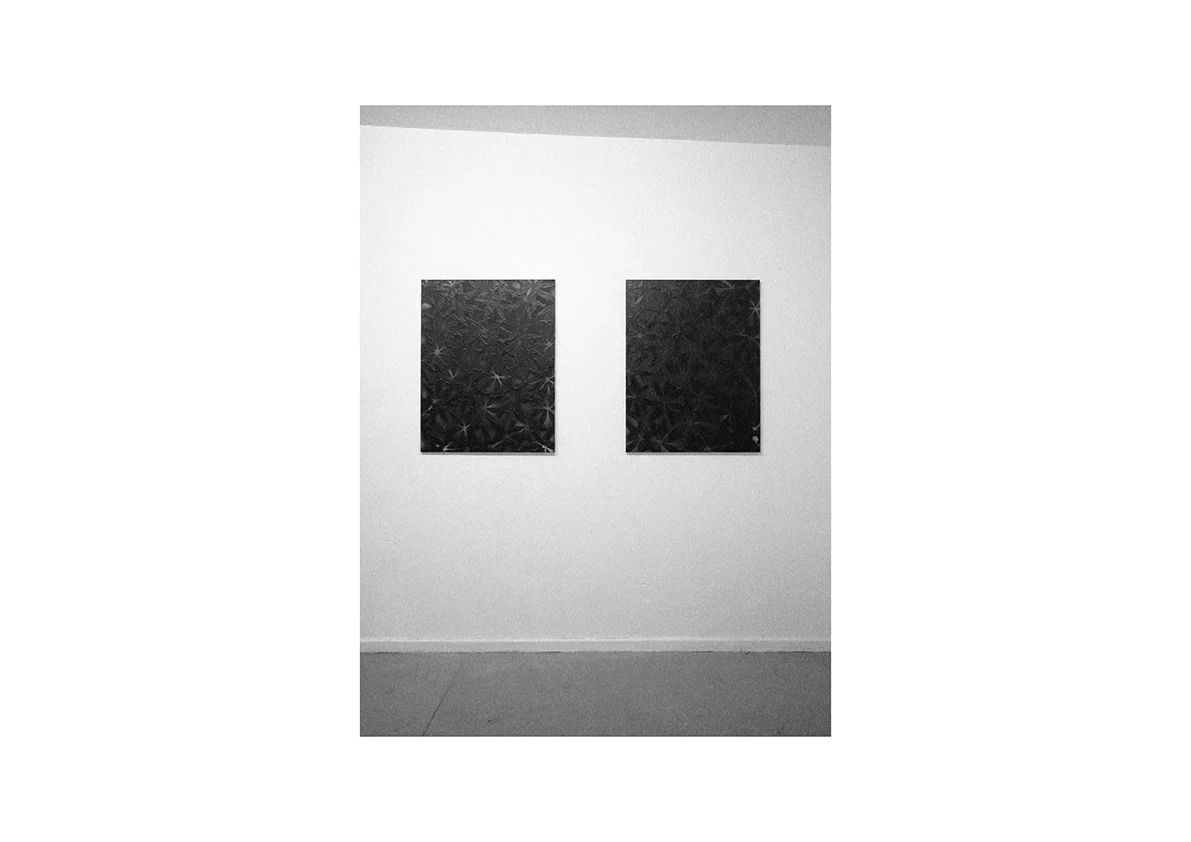 Teerror III-IV, 2003 Teer auf Sperrholz je 90 x 70 cm