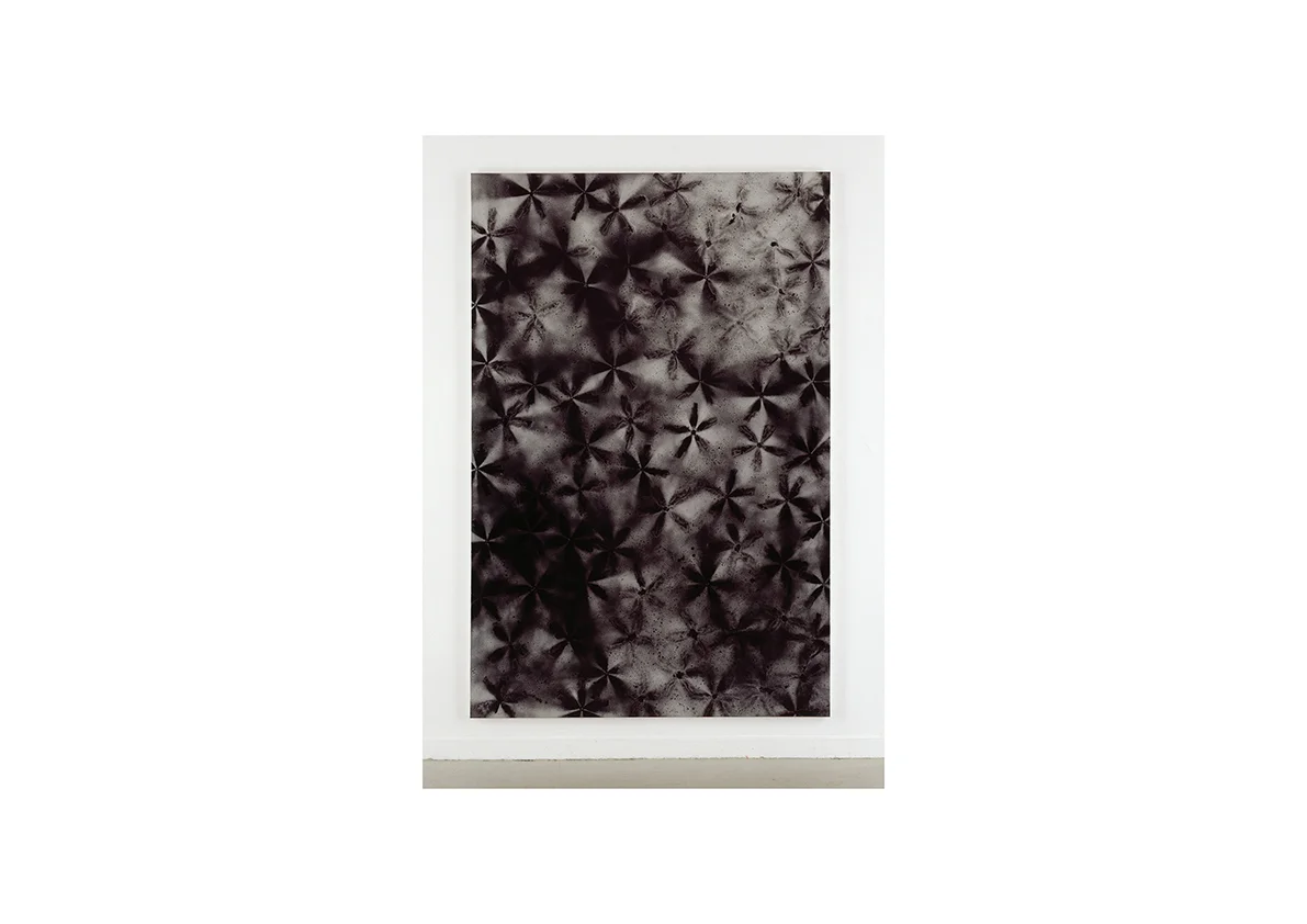 Ohne Titel, 2004 Lackspray auf Baumwollstoff 295 x 195 cm