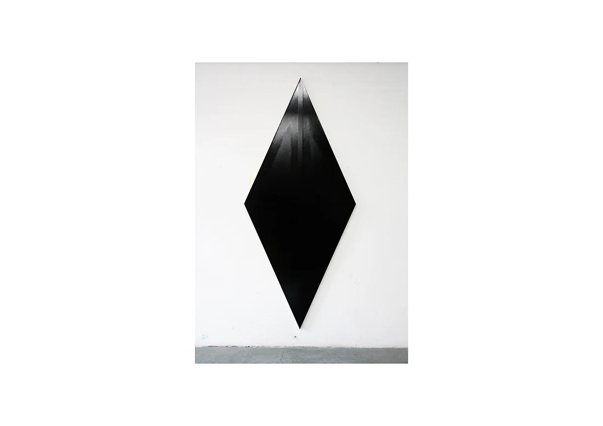 ohne Titel, 2007 Acrylfarbe auf Baumwollstoff 250 x 110 cm