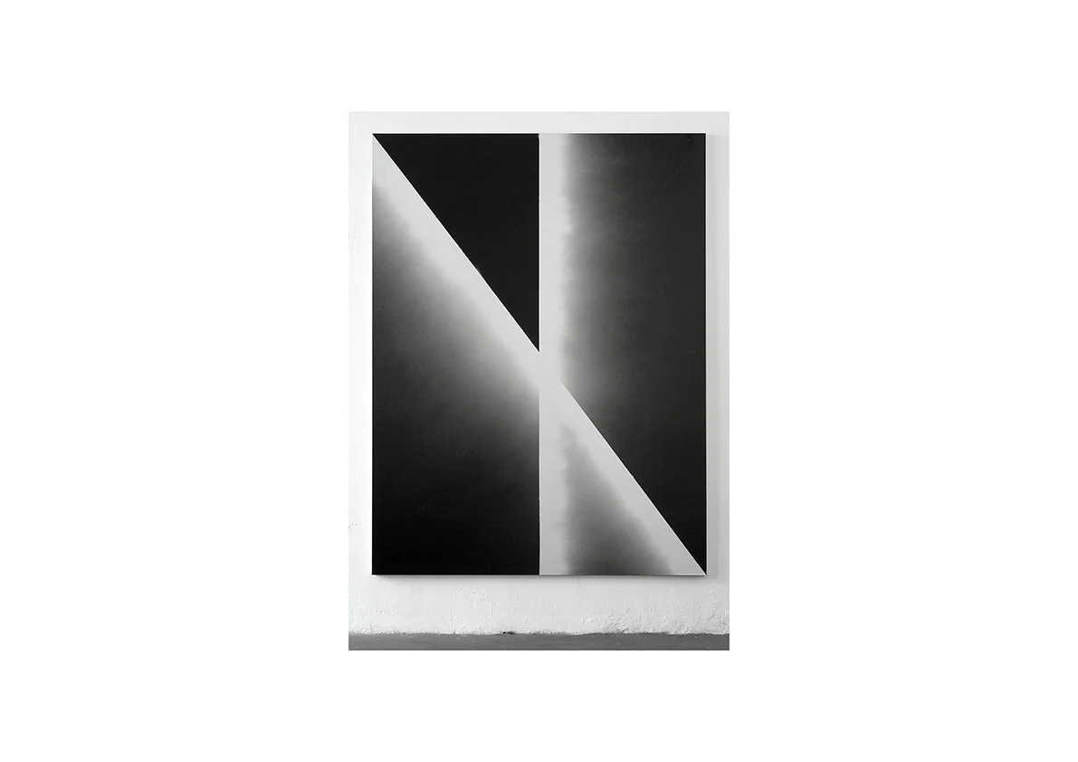 Ohne Titel, 2004 Lackspray auf Baumwollstoff 240 x 180 cm
