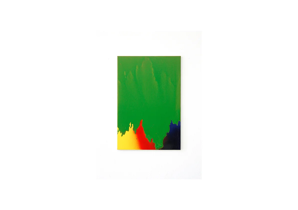 Selva, 2014 Acrylfarbe, Lackspray auf Baumwollstoff 51 x 34 cm