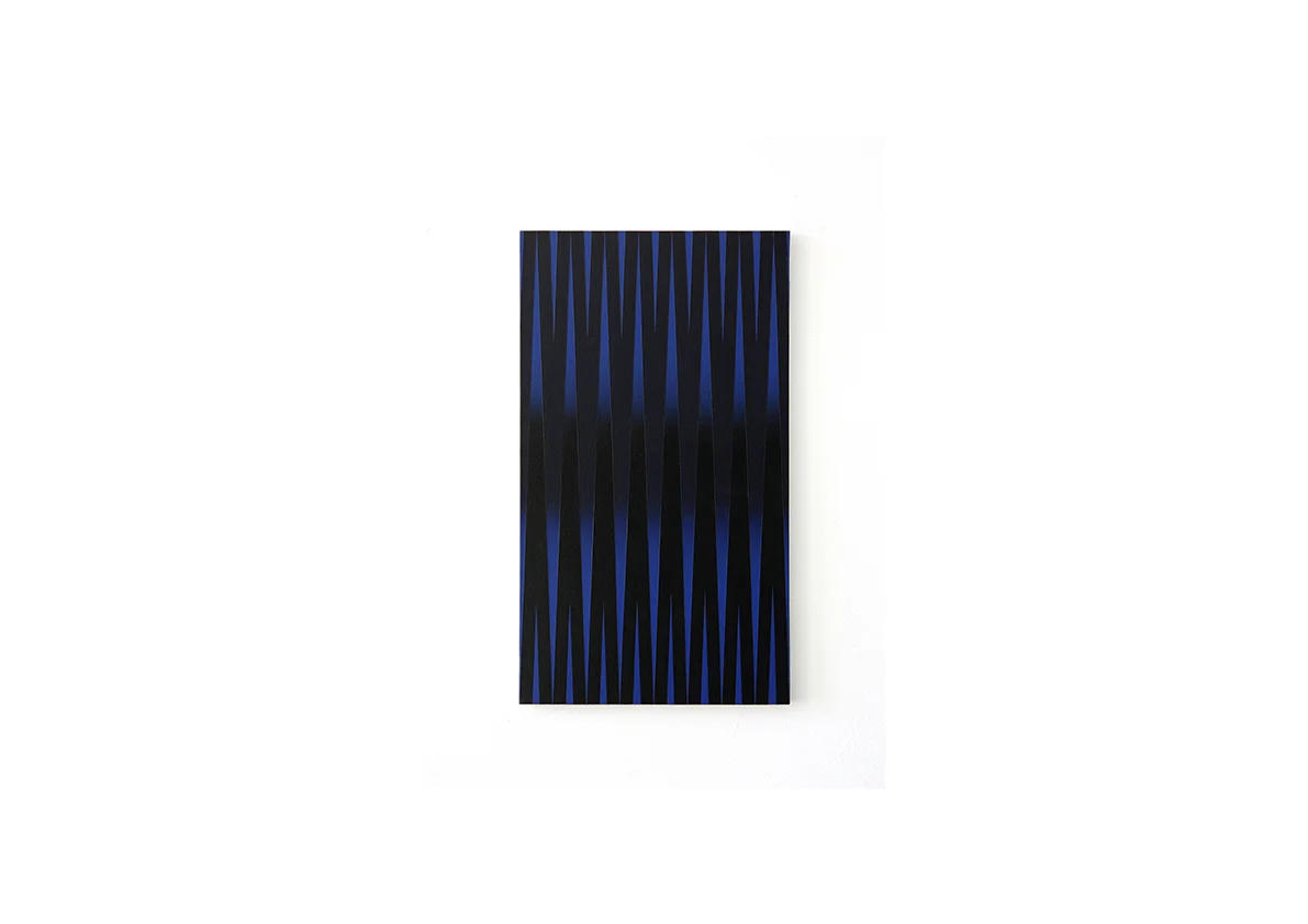 Zukunftsangst, 2014 Lackspray auf Baumwollstoff 70 x 40 cm
