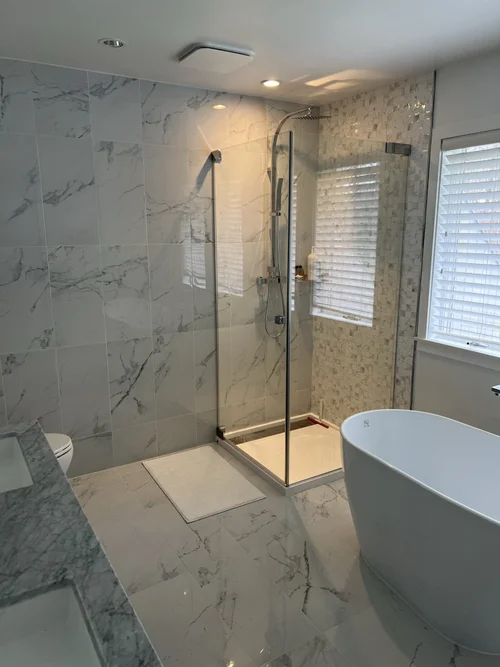 Carrara Marble Primary Bath in Blue Bell, PA, photo 1
