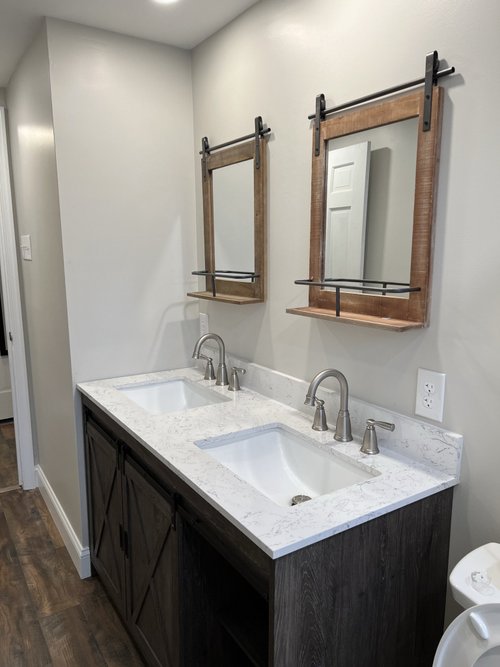 Hall Bath with Double Barn-Sink Vanity in Lansdale, PA, photo 2