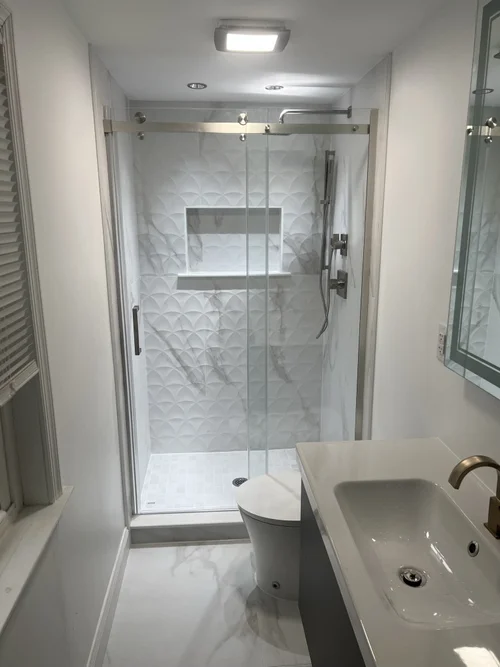 Modern Bath with Touchless Toilet in Horsham, PA, photo 1