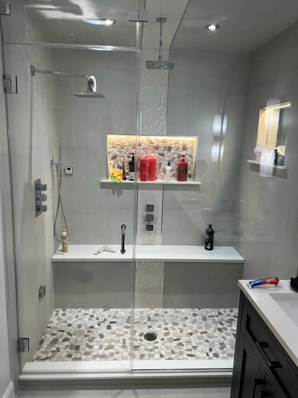Steam Shower Primary Bath & Walk-In Closet in Hilltown, PA, after