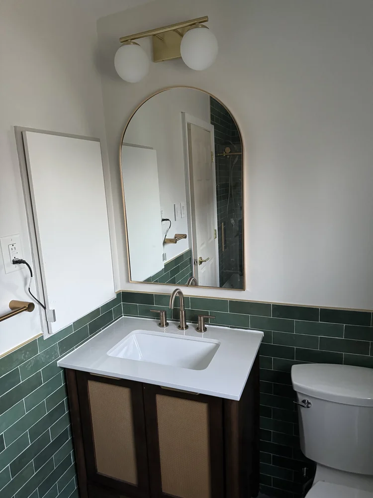 Hall Bath with Cast Iron Tub in Hatfield, PA, after