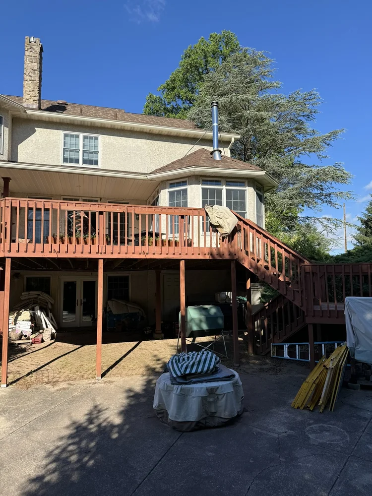 Custom Trex Deck & Hardscaping in North Coventry, PA, before