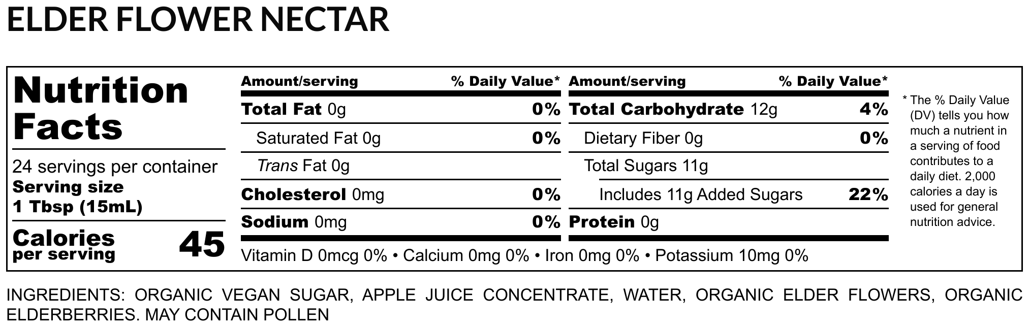 Nectar Elder Flower — Gaffney Foods