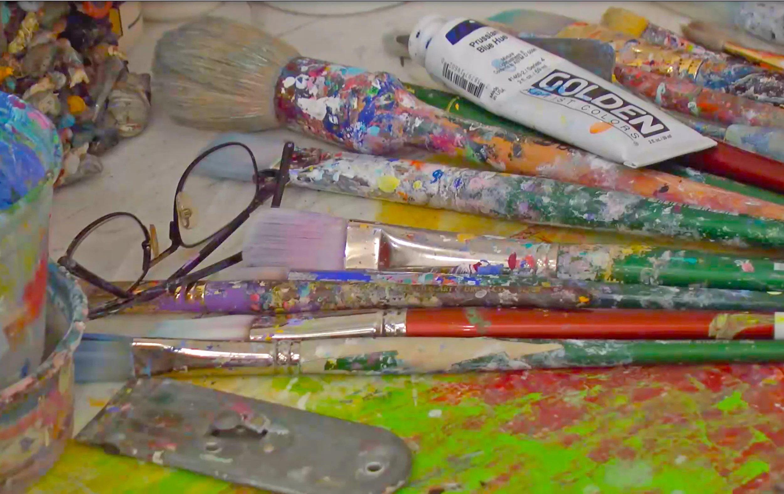 Samia Halaby’s Art Studio