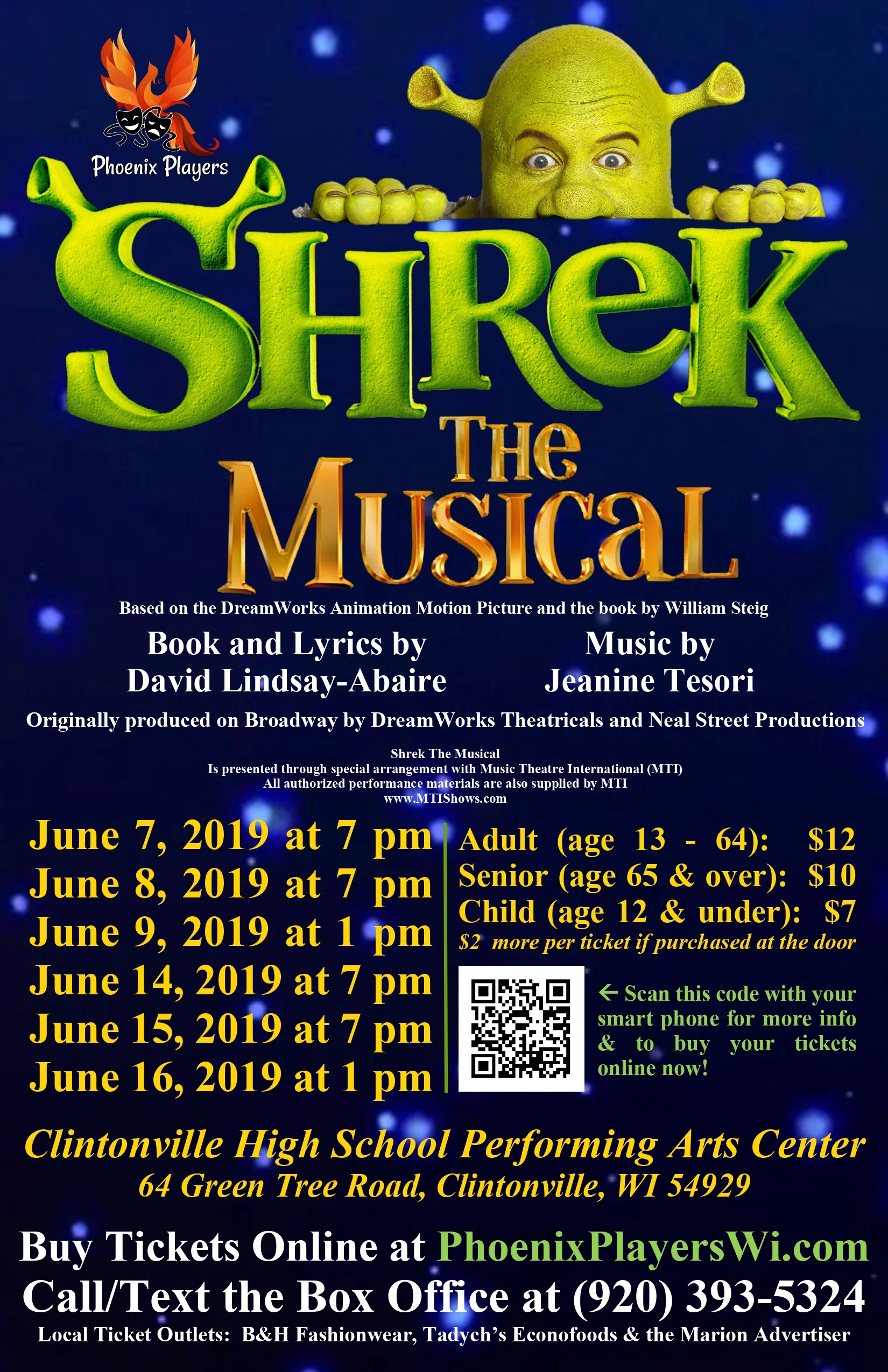 Shrek The Musical Poster - Phoenix Players - Color.jpg