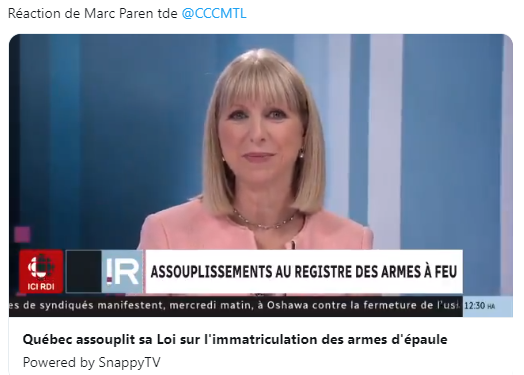 Québec assouplit la Loi sur l'immatriculation des armes d'épaule et modifie trois irritants majeurs pour les opposants au Registre des armes à feu.