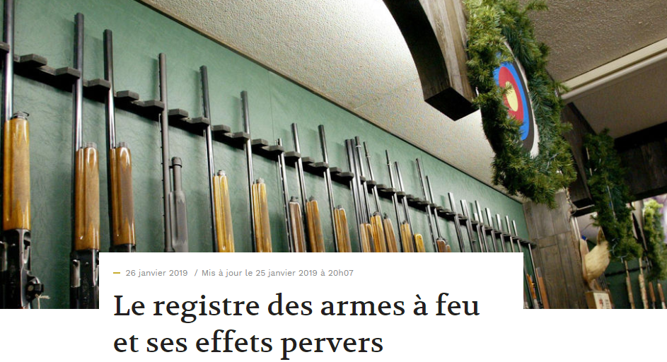Le registre des armes à feu et ses effets pervers