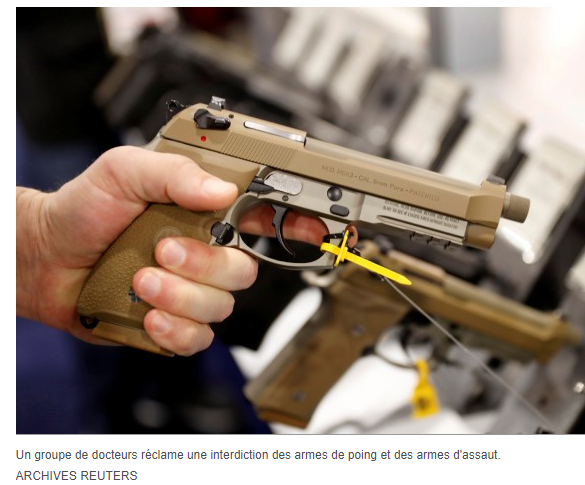Armes à feu: des médecins veulent resserrer la loi
