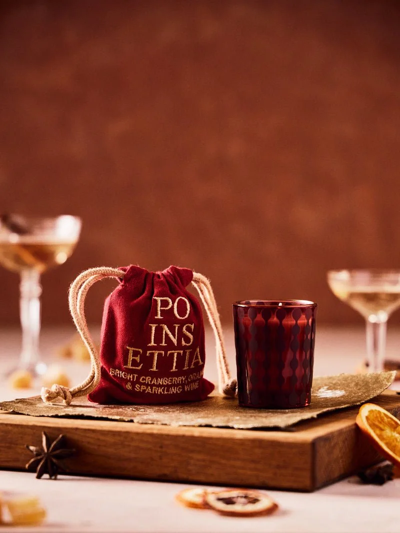 Poinsettia Holiday Bagged Candle