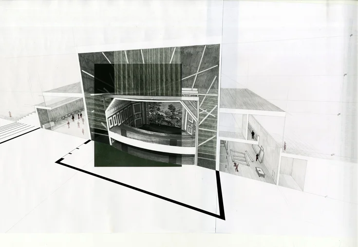 section through main theater