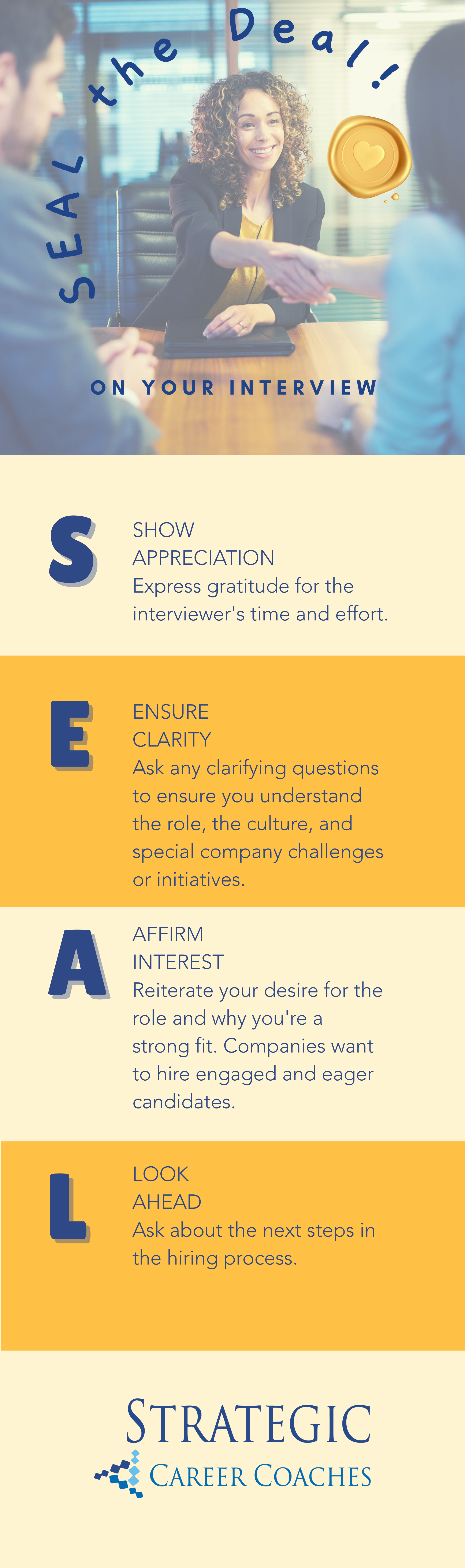 Seal to End Your Interview - Strategic Career Coaches
