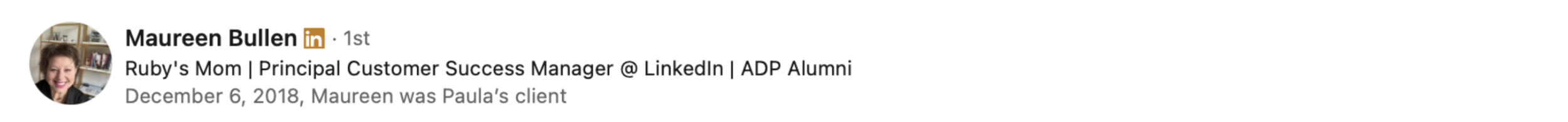 Recommendation from a client that received interview prep