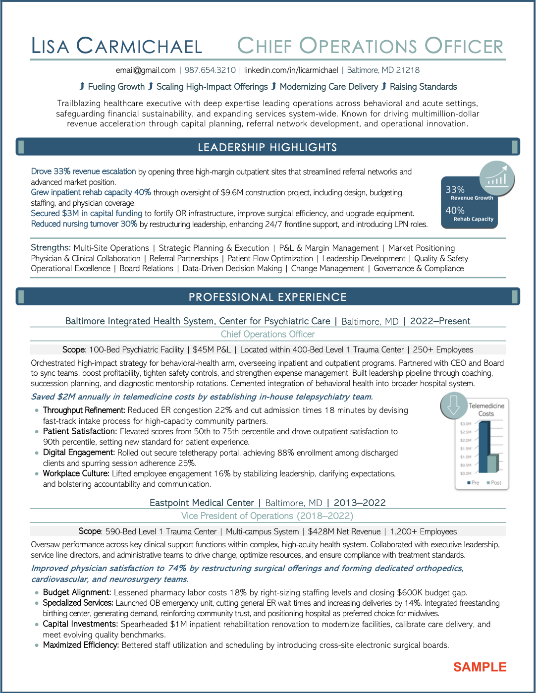 COO resume sample template, chief operations officer, c-suite