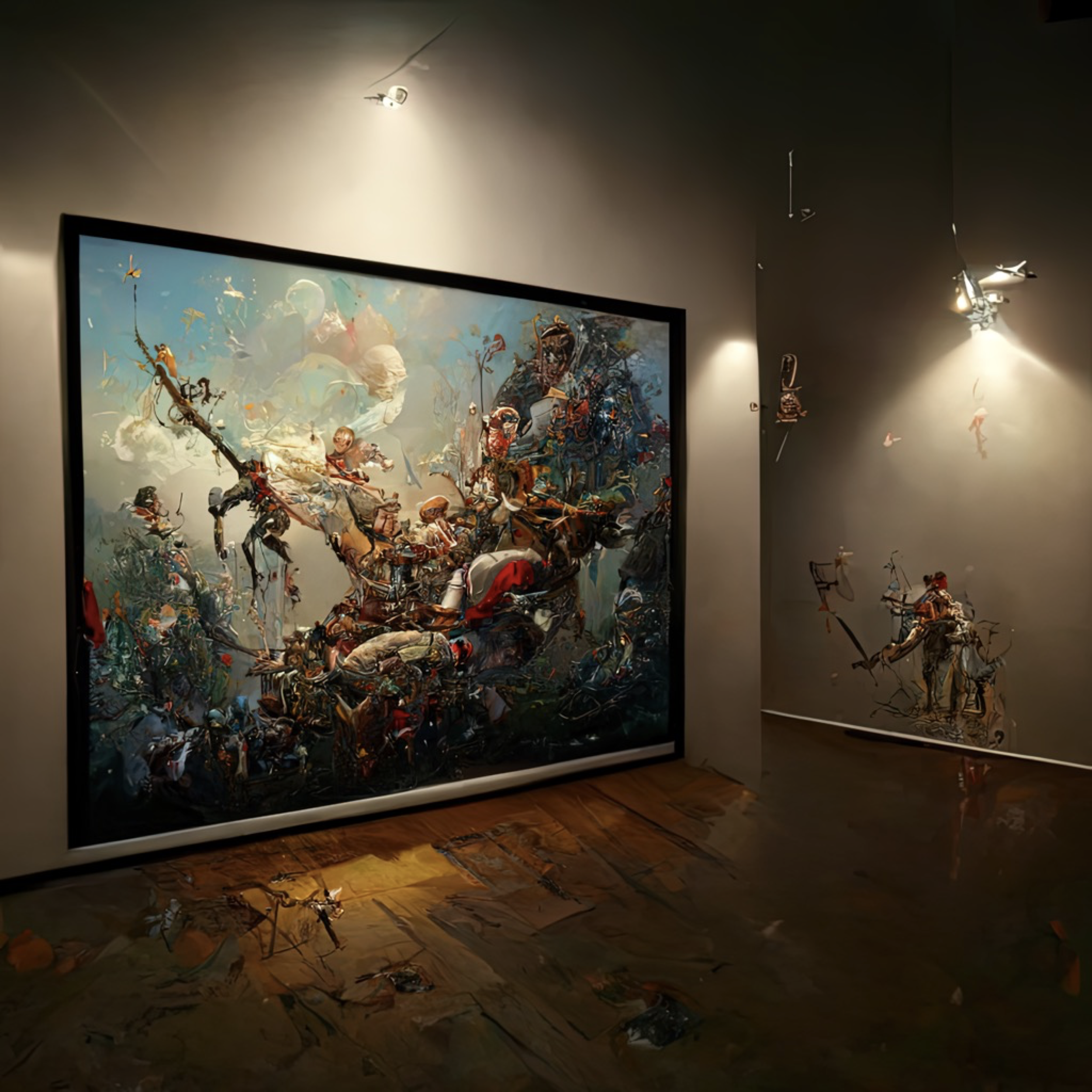 06bceed8-2b1e-4707-abbe-ed35b1ab0c95 - A photorealistic art studio full of large paintings IN the style of Norman Rockwell with hints of peter mohrbacher, Georges Remi, Albert Uderzo, super-realistic, insanely intricate and detailed, top vi.png