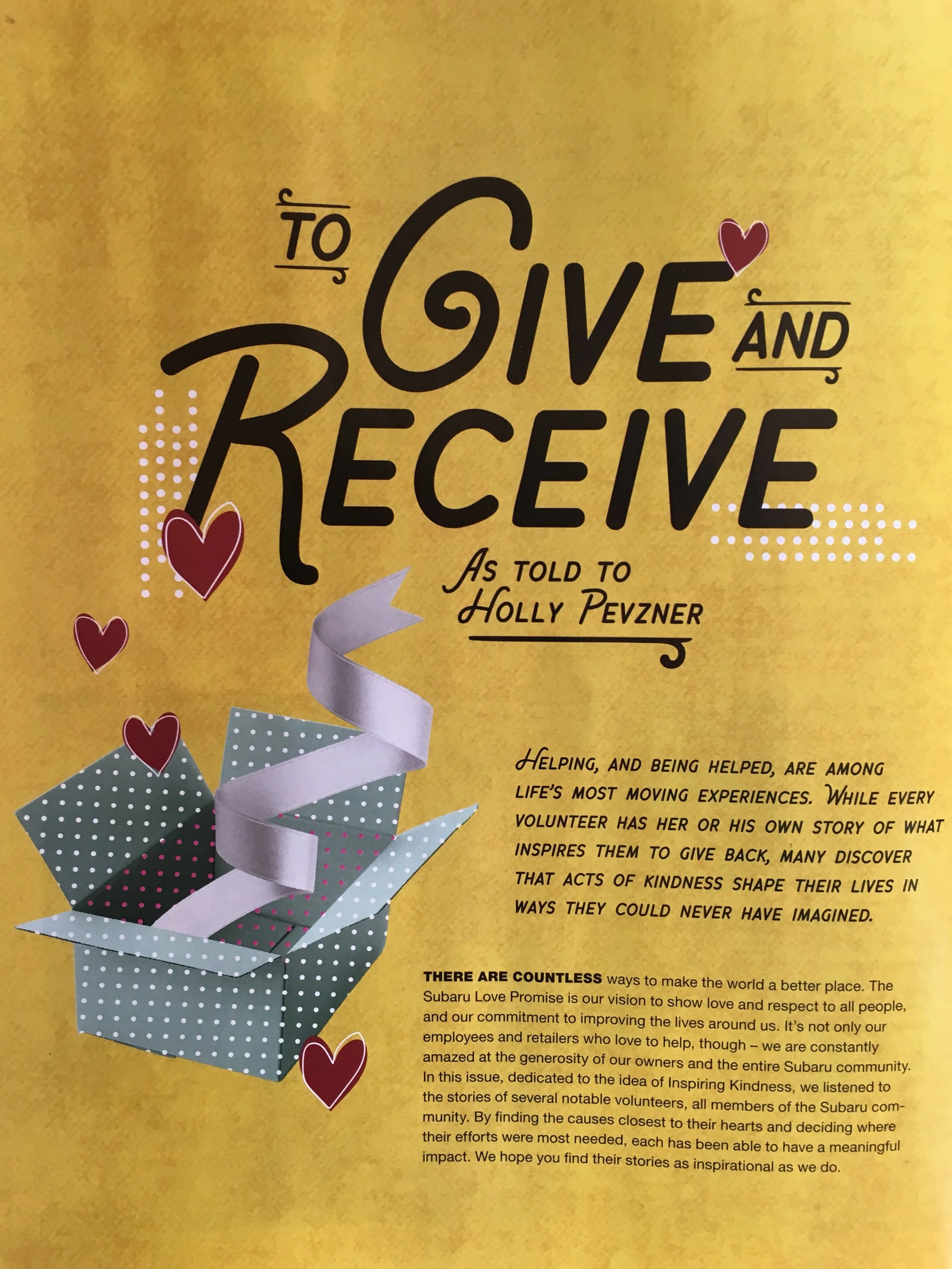   To Give and Receive, Drive (Subaru)  