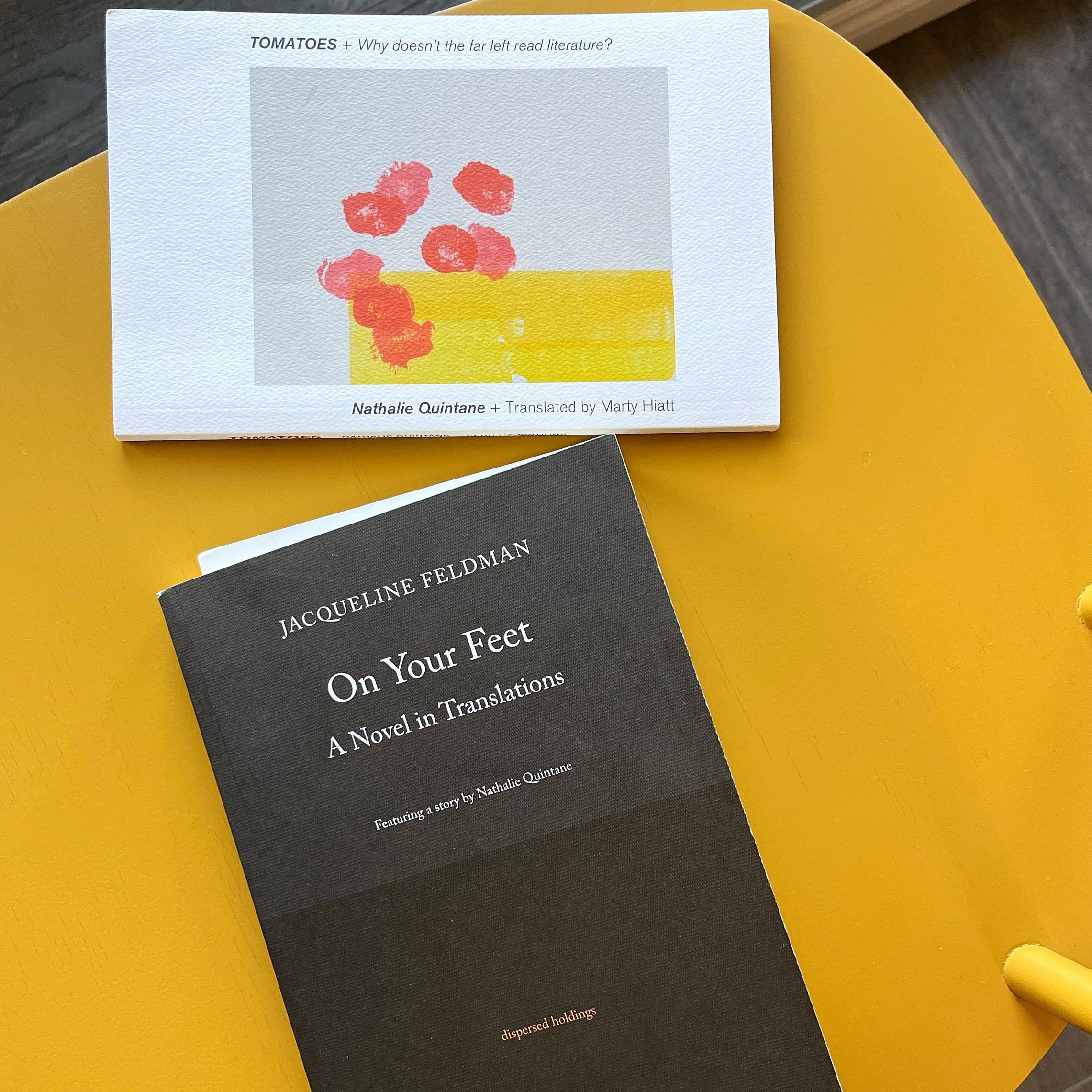 tonight &mdash; interviewing Jacq, gushing to her about her book, asking questions about Paris, and about leaving Paris; about the word &ldquo;novel&rdquo;; about fangs and French and footnotes; about the books we lug and underline and trade between 