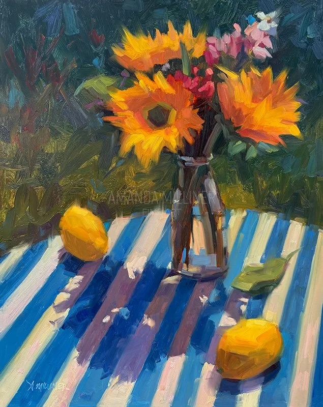 Blue and Gold, 12x16", oil