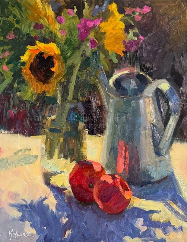 Peach Glow, 12x16", oil