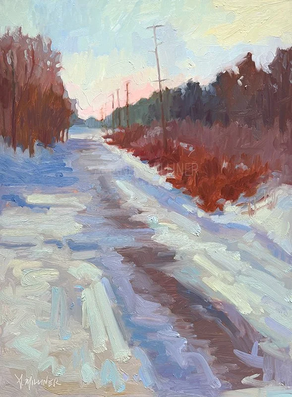 Snowy Road, 12x16" , 2026