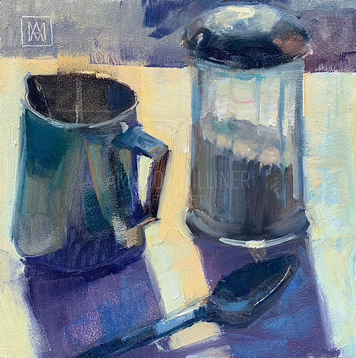 Cream and Sugar, 8x8", Oil