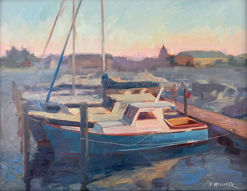 View from Eastport, 10x14", oil