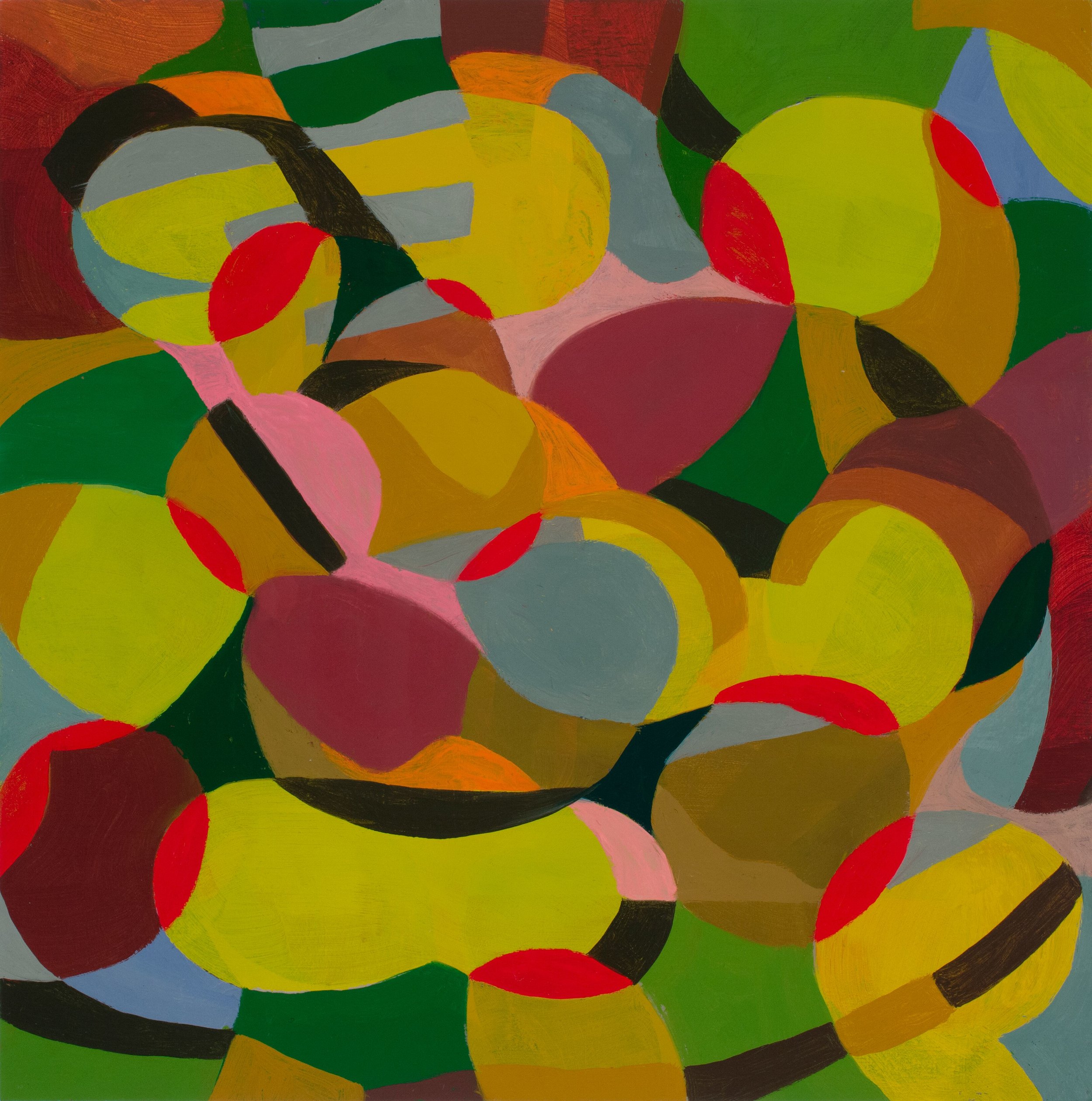 Round and Around, 2015, oil on panel, 8” x 8”