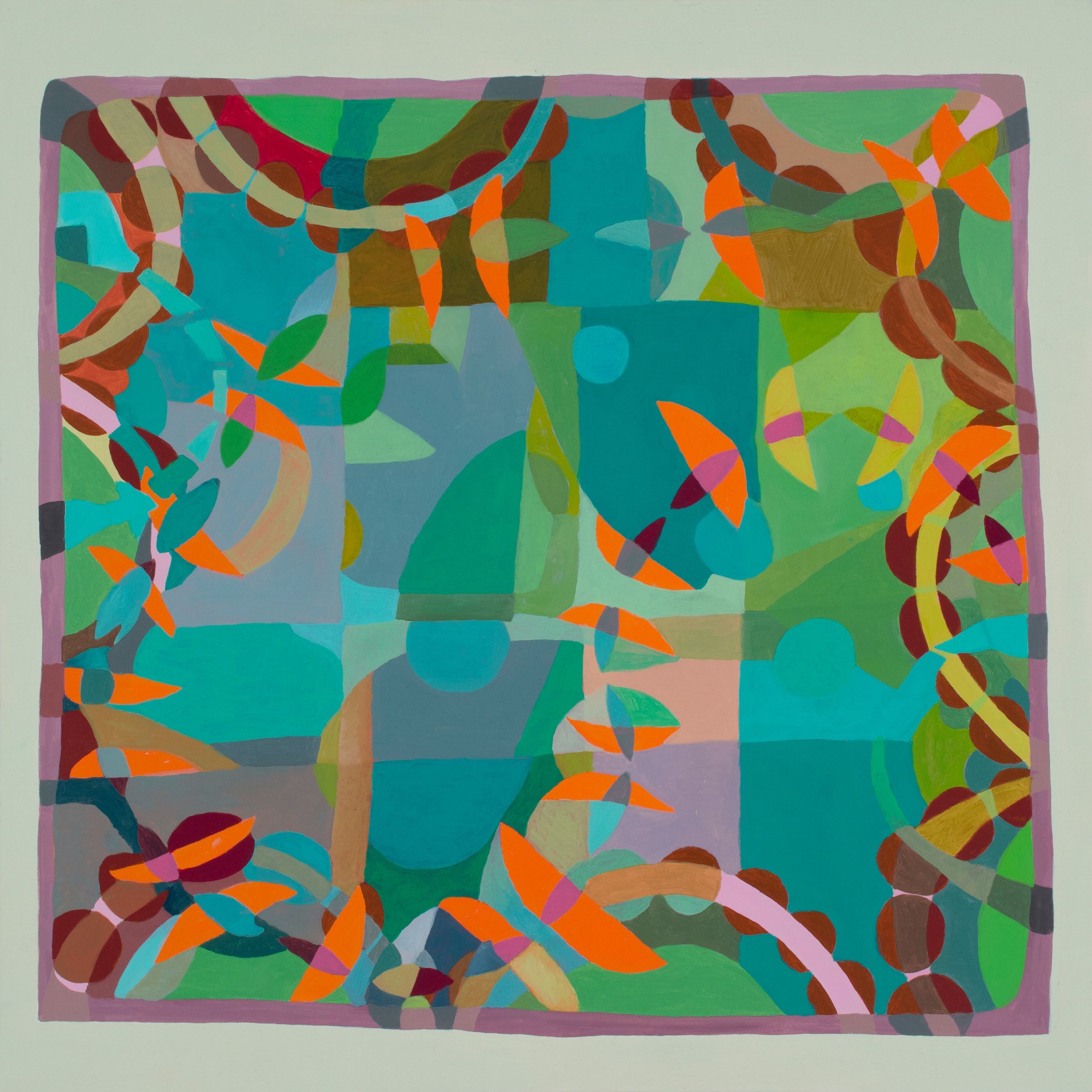 Aftereffects, 2017, oil on panel, 18” x 18”